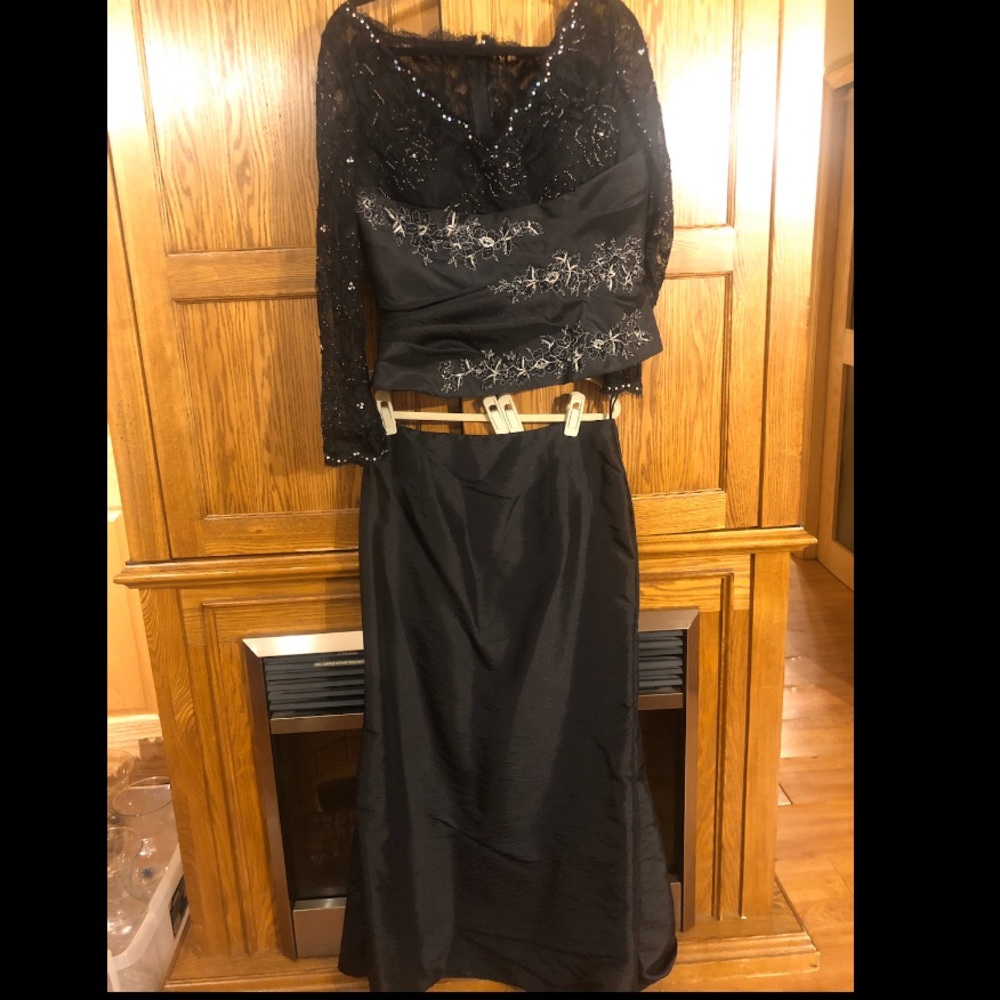 Black Two Piece Gown